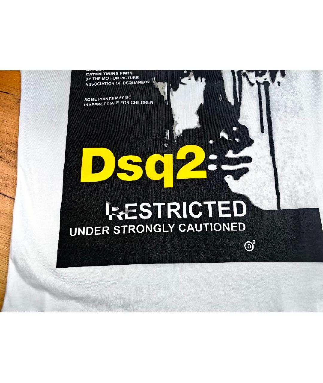 DSQUARED2 Белая хлопковая футболка, фото 6