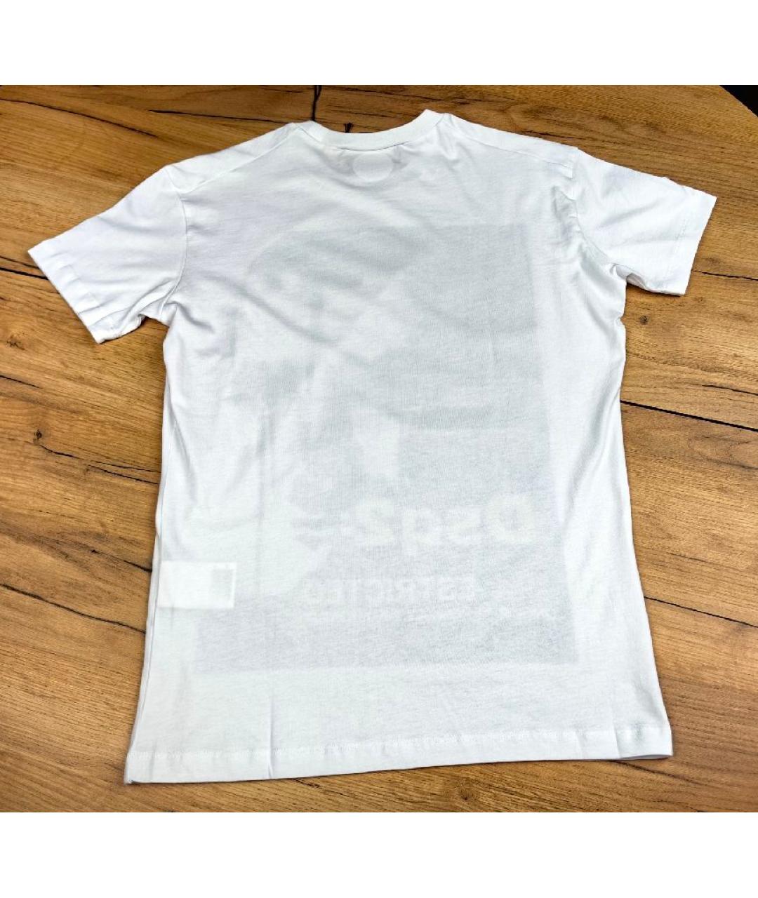 DSQUARED2 Белая хлопковая футболка, фото 2