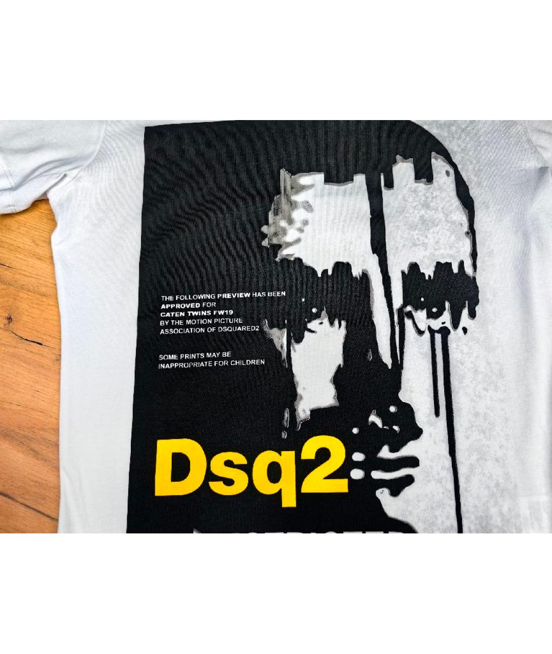 DSQUARED2 Белая хлопковая футболка, фото 3