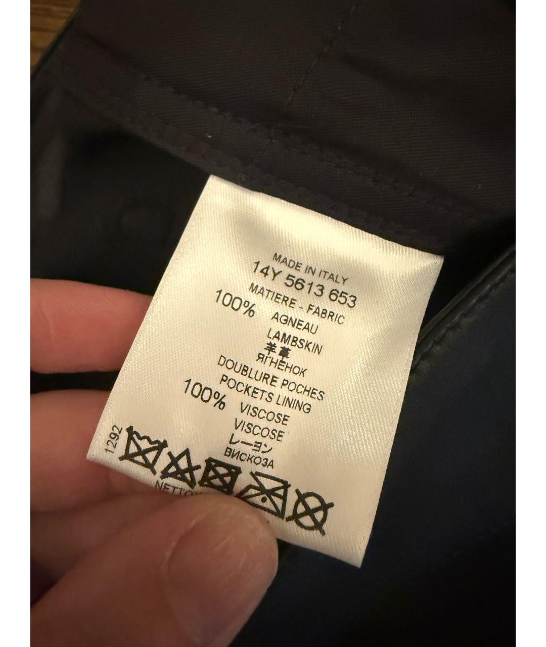 GIVENCHY Черные кожаные брюки узкие, фото 3