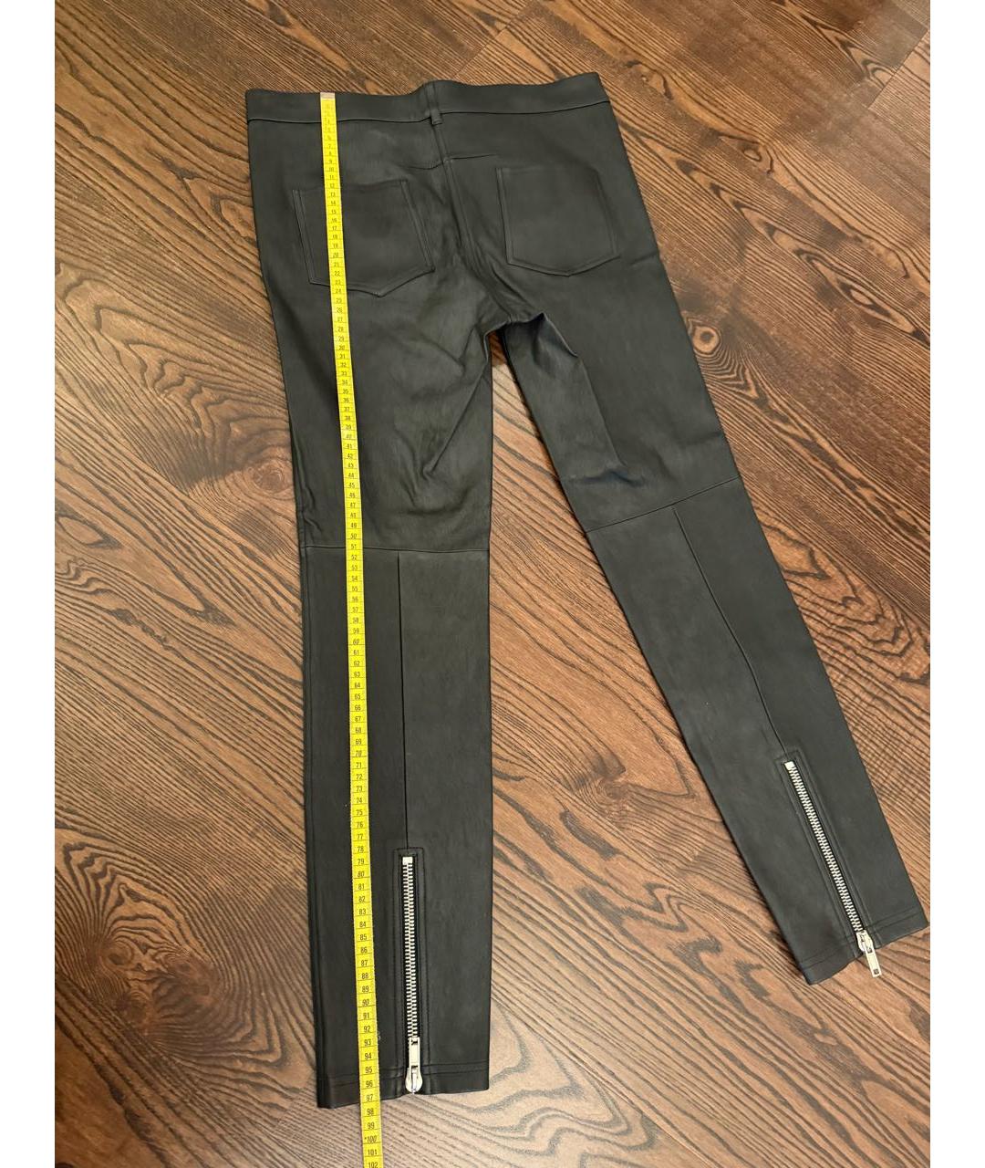 GIVENCHY Черные кожаные брюки узкие, фото 4