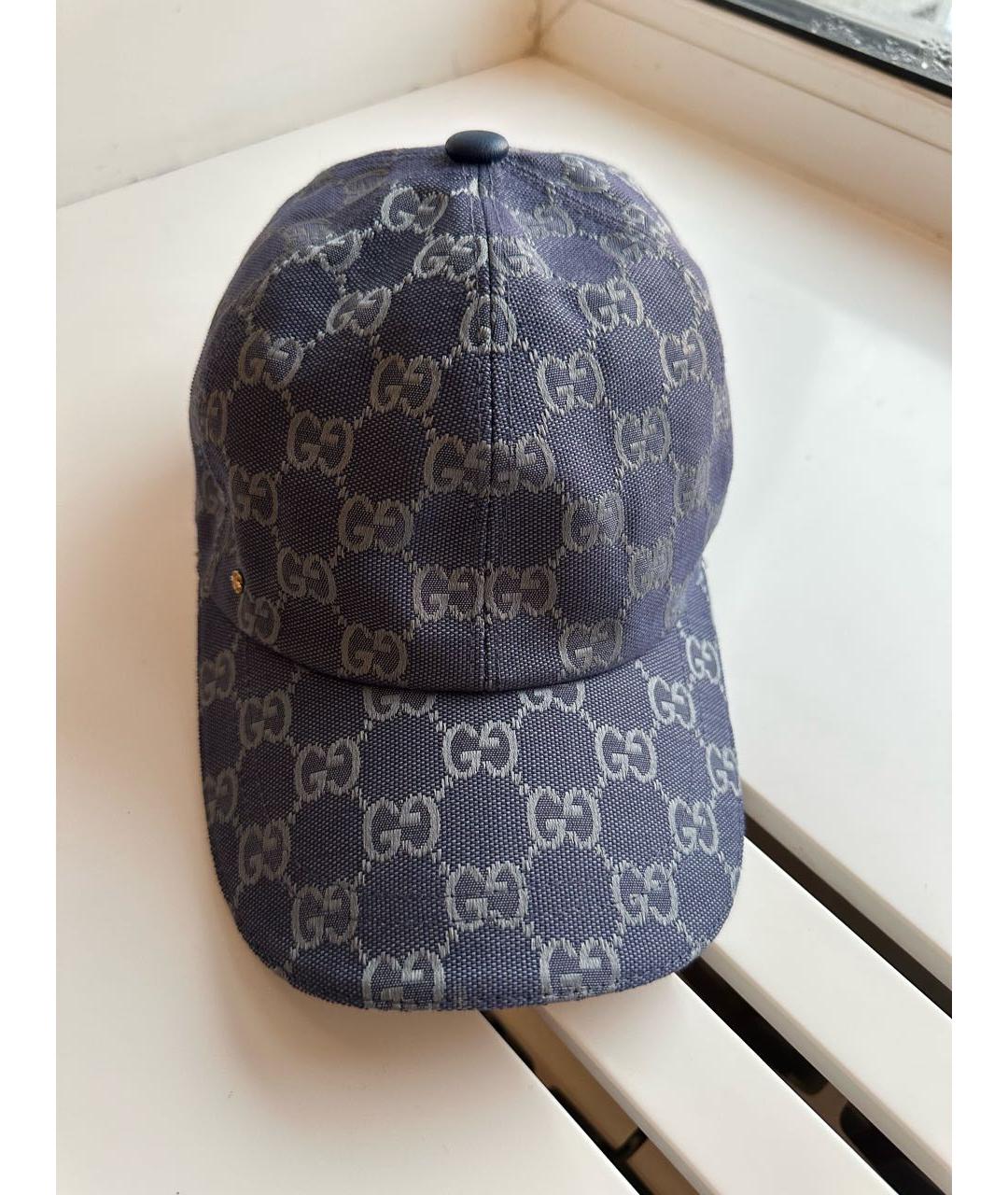 GUCCI Синяя хлопковая кепка, фото 9