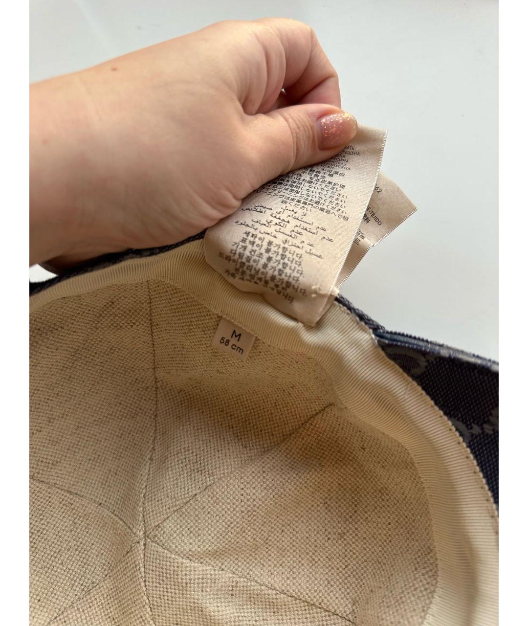 GUCCI Синяя хлопковая кепка, фото 8