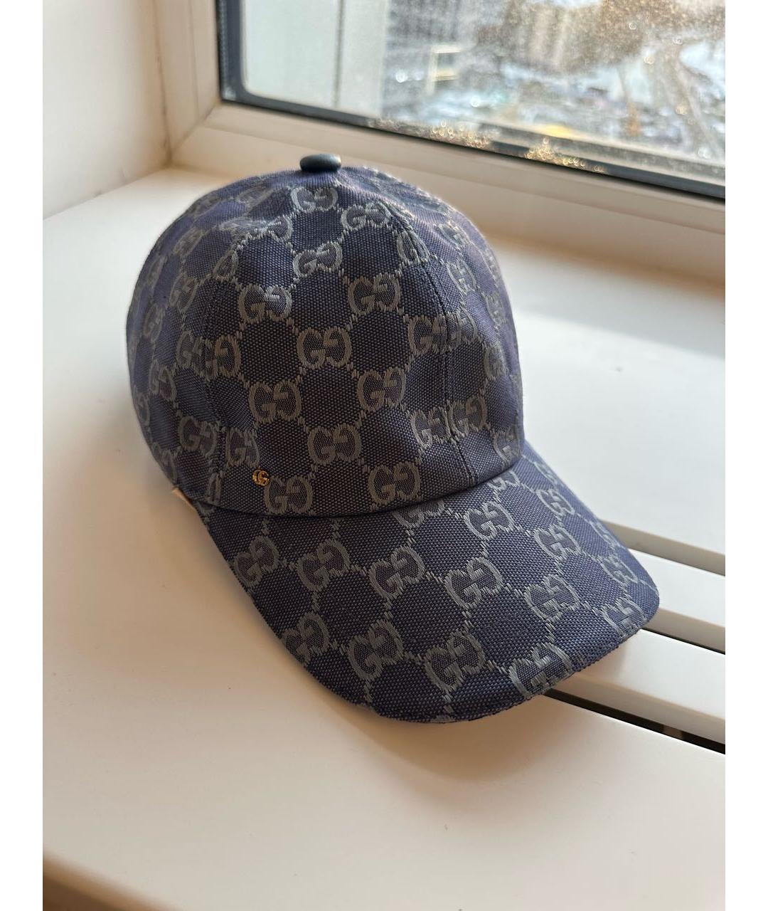 GUCCI Синяя хлопковая кепка, фото 2