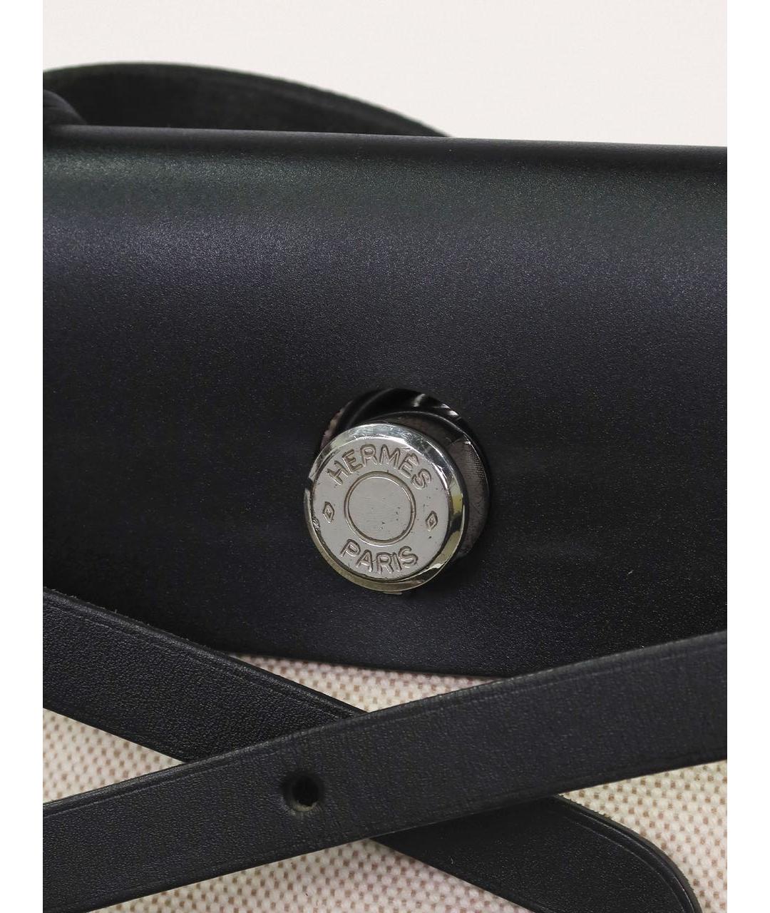 HERMES Черная кожаная сумка с короткими ручками, фото 7