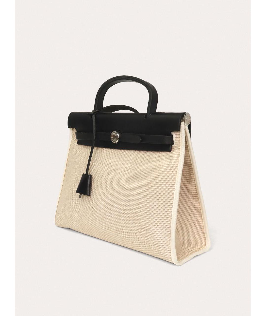 HERMES Черная кожаная сумка с короткими ручками, фото 2