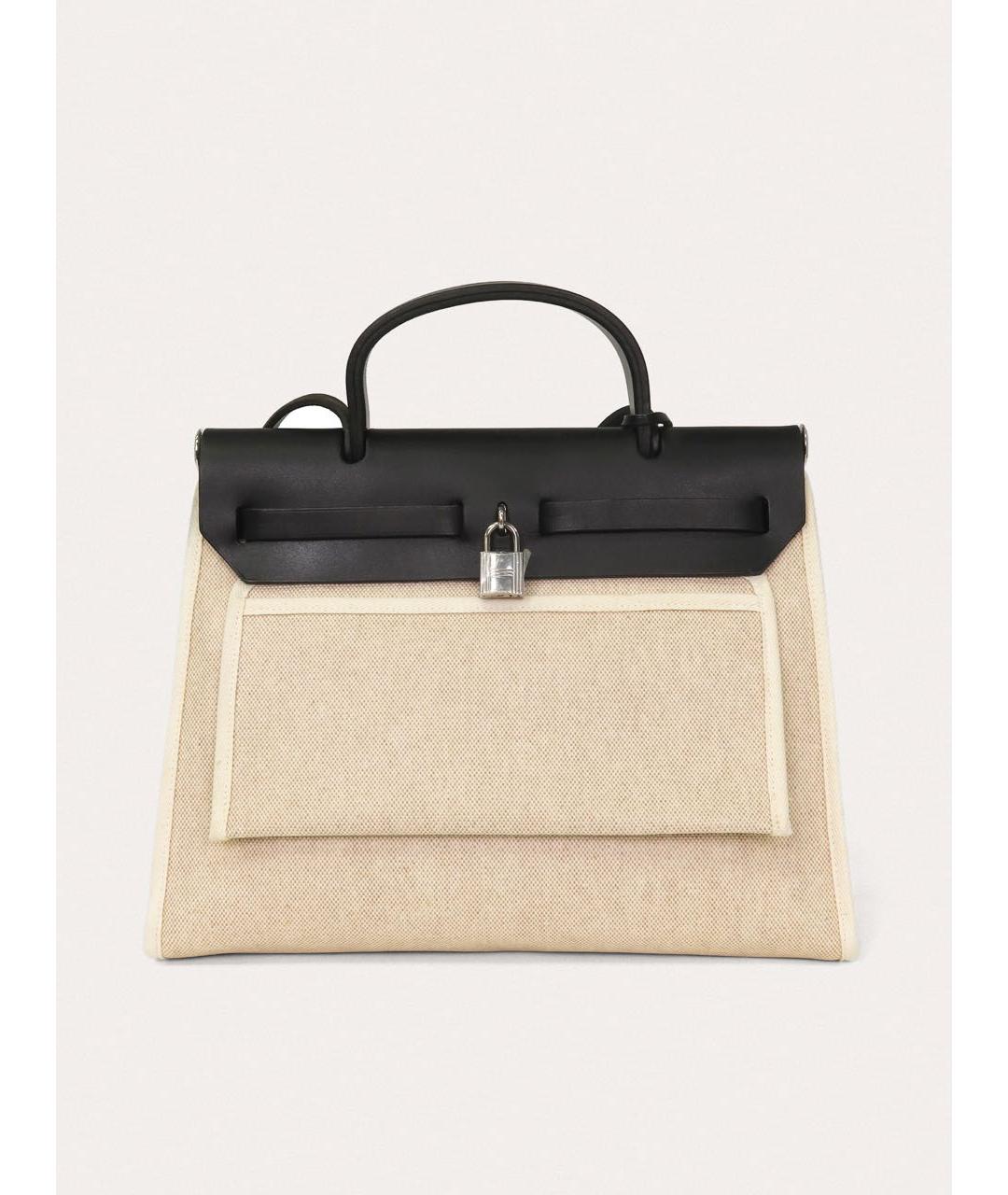 HERMES Черная кожаная сумка с короткими ручками, фото 3