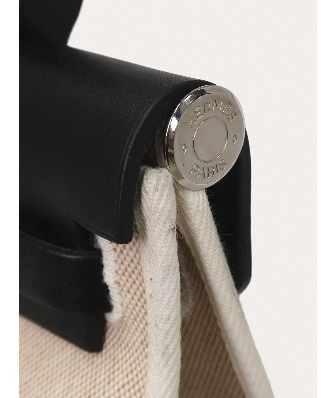 HERMES Черная кожаная сумка с короткими ручками, фото 4