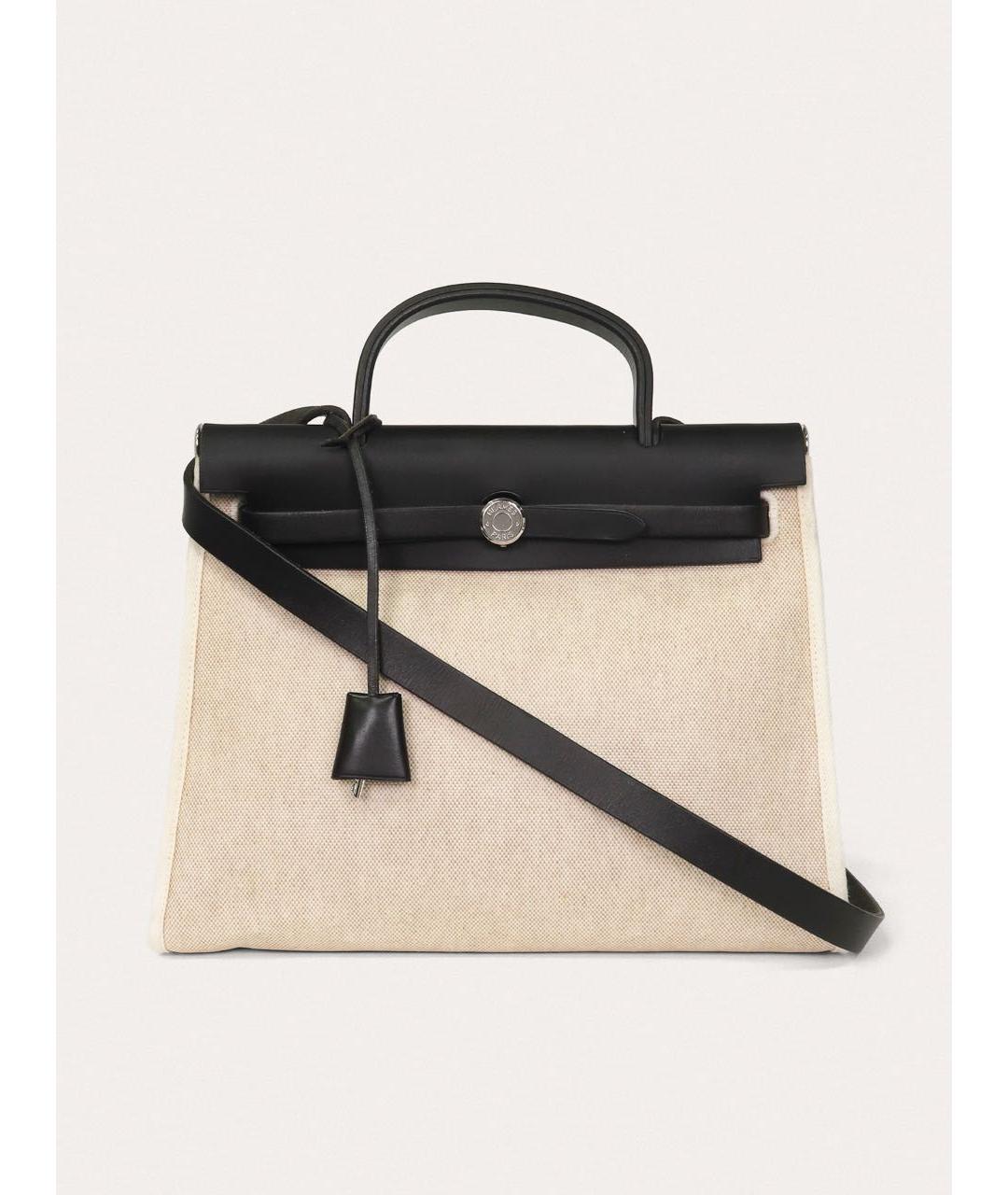 HERMES Черная кожаная сумка с короткими ручками, фото 8