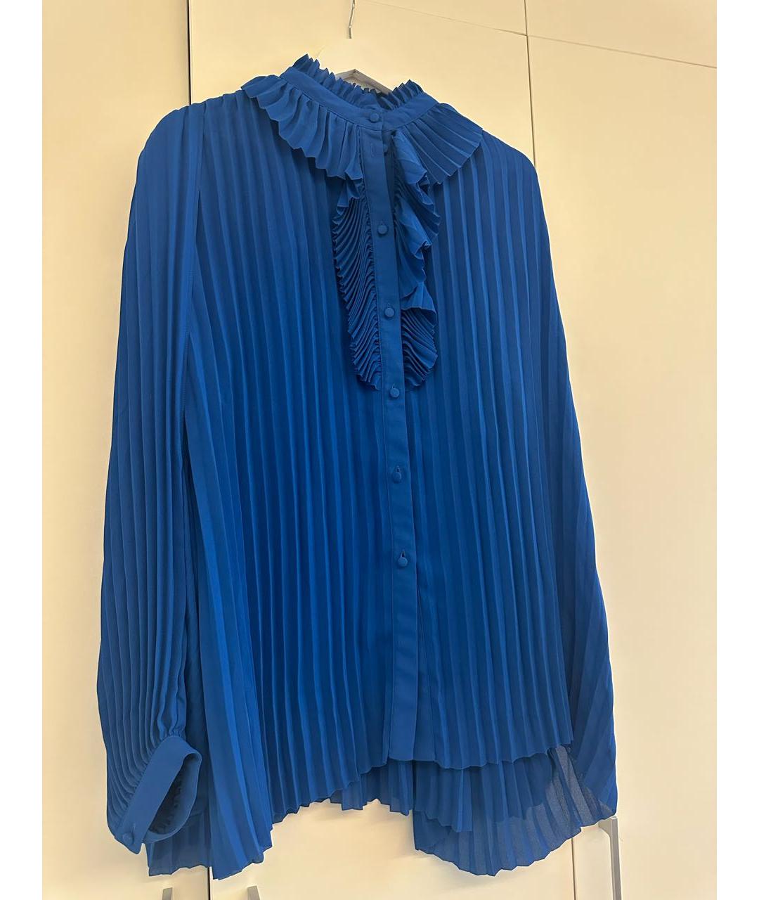 BALENCIAGA Синяя полиэстеровая блузы, фото 2