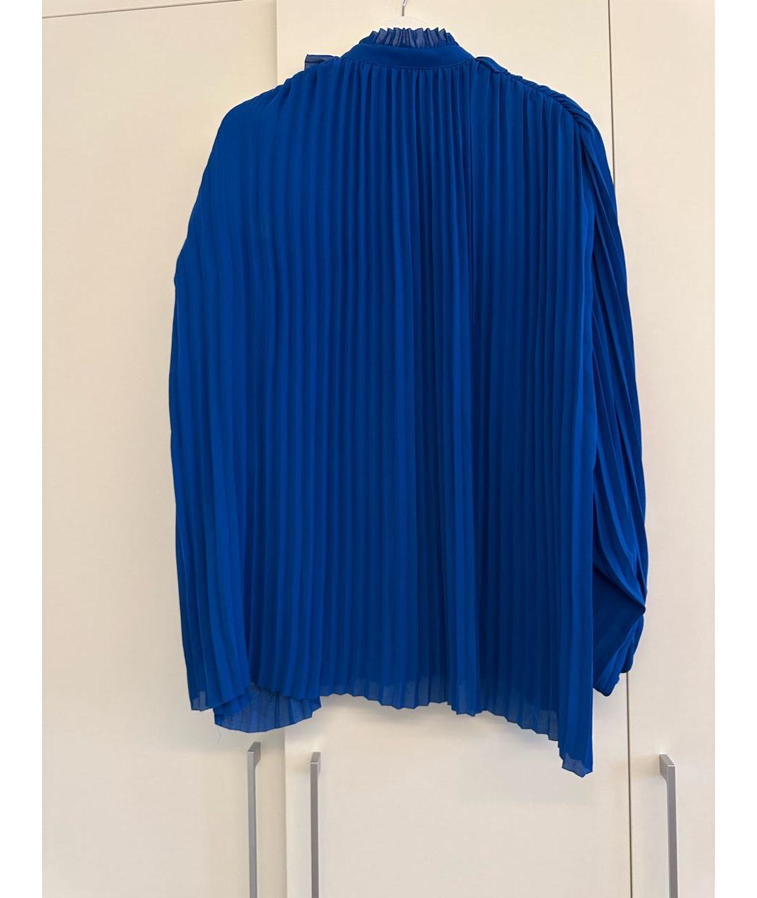 BALENCIAGA Синяя полиэстеровая блузы, фото 4