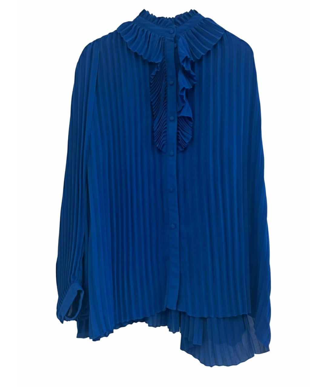 BALENCIAGA Синяя полиэстеровая блузы, фото 1