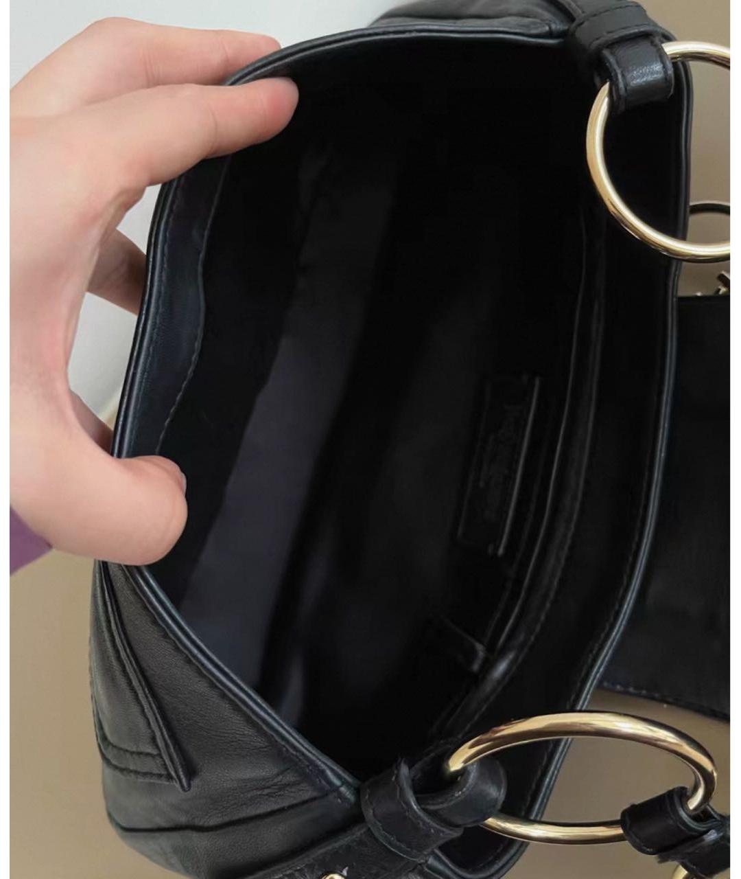 SAINT LAURENT Черная сумка через плечо из лакированной кожи, фото 5