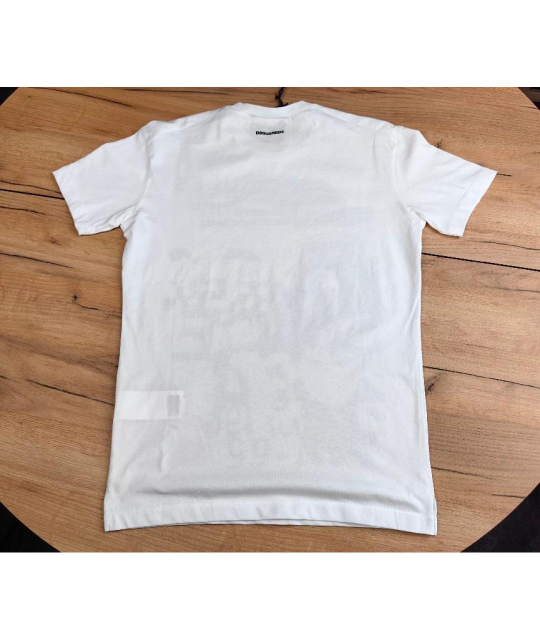 DSQUARED2 Белая хлопковая футболка, фото 2
