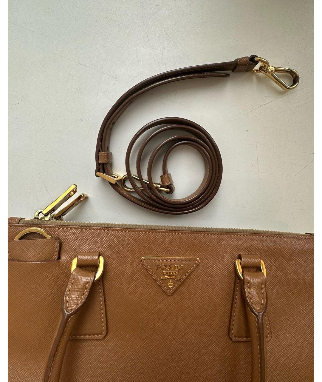 PRADA Коричневая кожаная сумка через плечо, фото 6