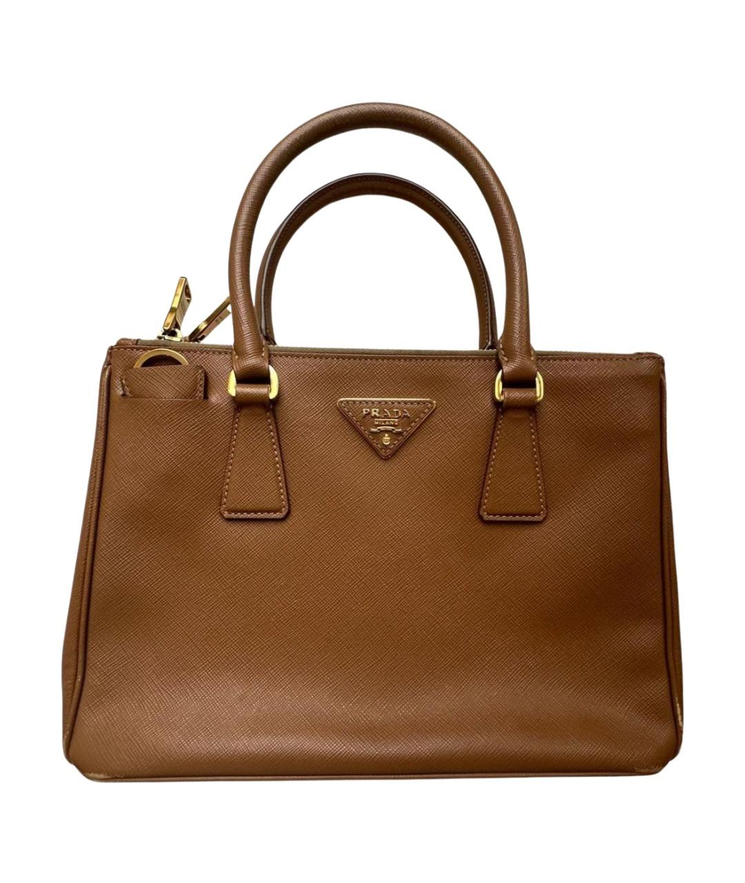 PRADA Коричневая кожаная сумка через плечо, фото 1