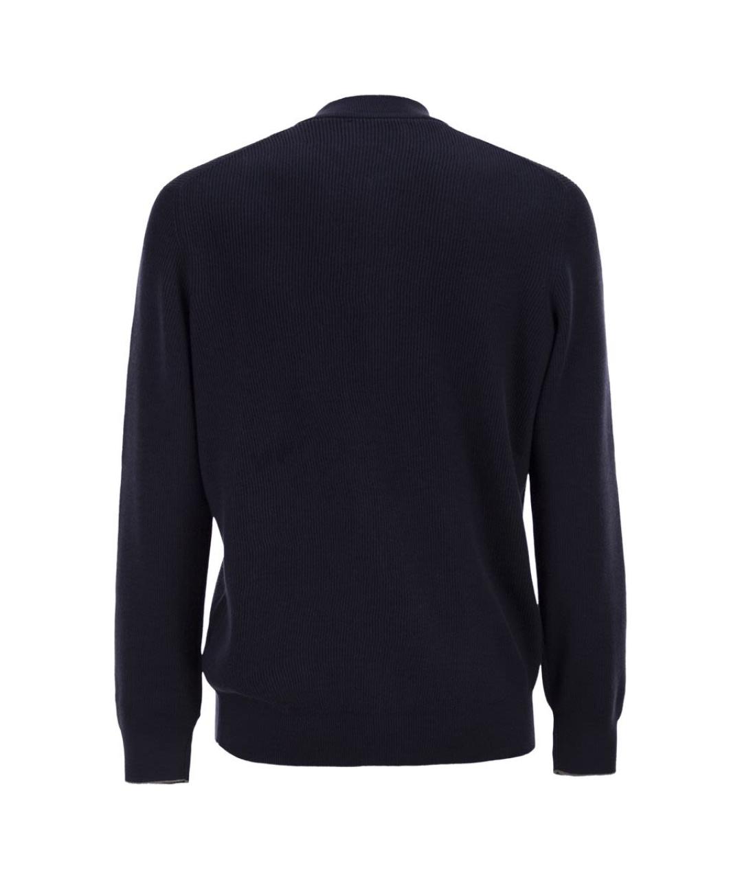 BRUNELLO CUCINELLI Синий хлопковый кардиган, фото 2