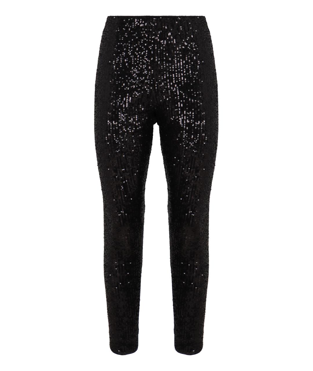 WEEKEND MAX MARA Черные полиэстеровые леггинсы и велосипедки, фото 1