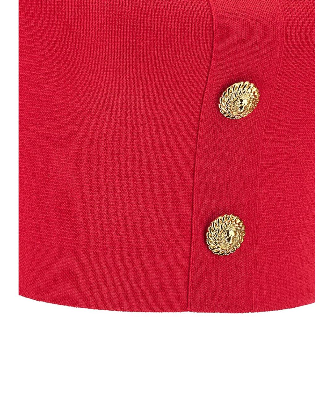 BALMAIN Красная полиэстеровая майка, фото 2