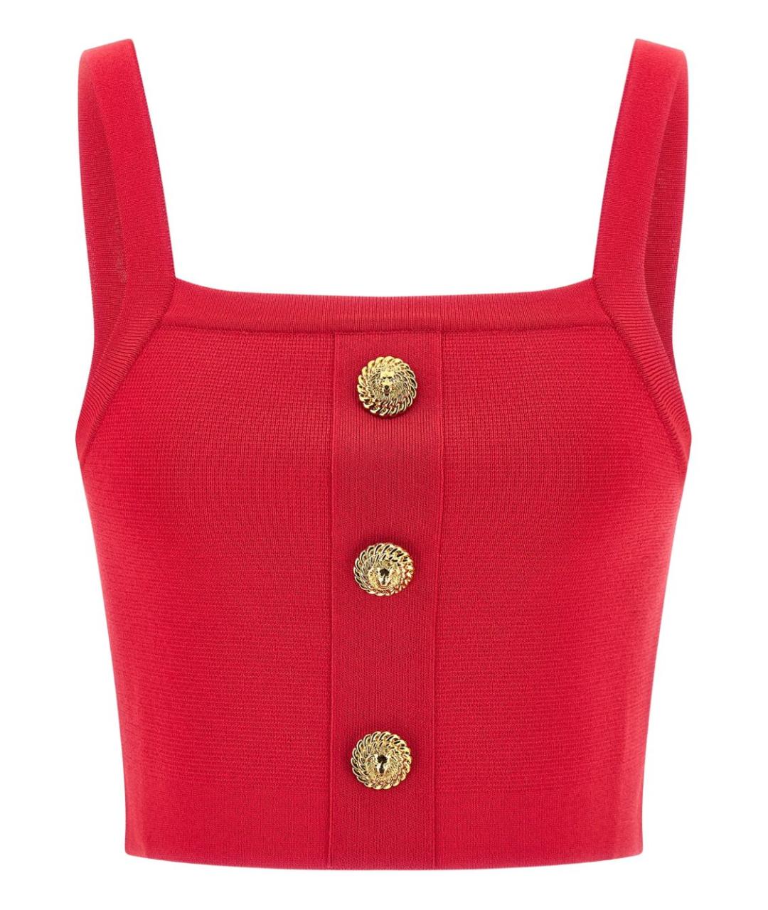 BALMAIN Красная полиэстеровая майка, фото 1