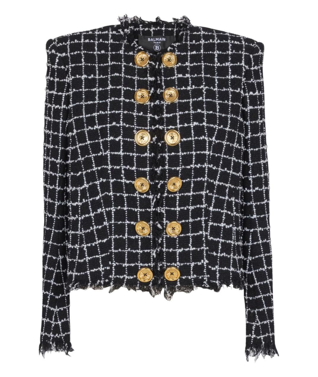 BALMAIN Черный полиамидовый жакет/пиджак, фото 1