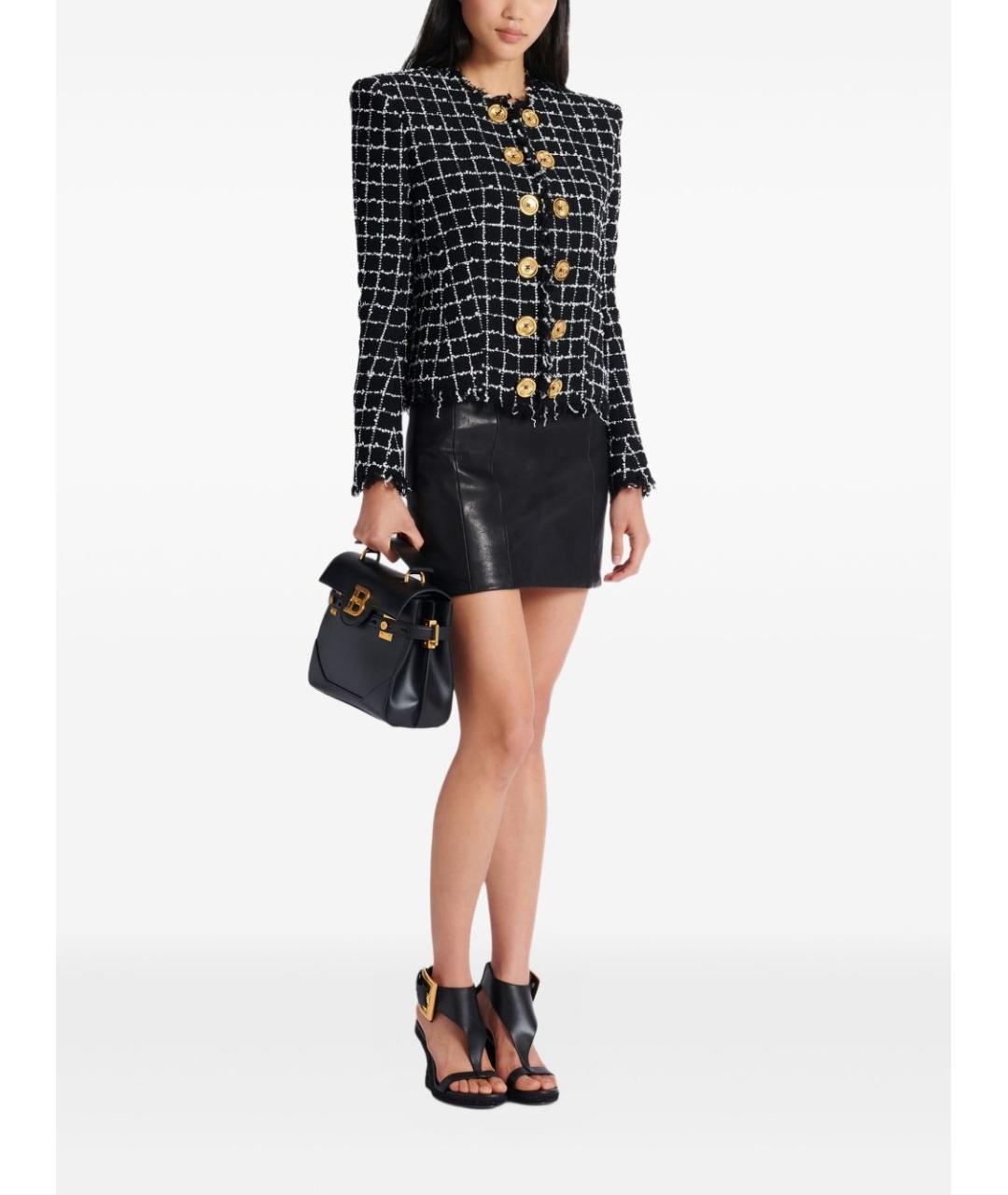 BALMAIN Черный полиамидовый жакет/пиджак, фото 5