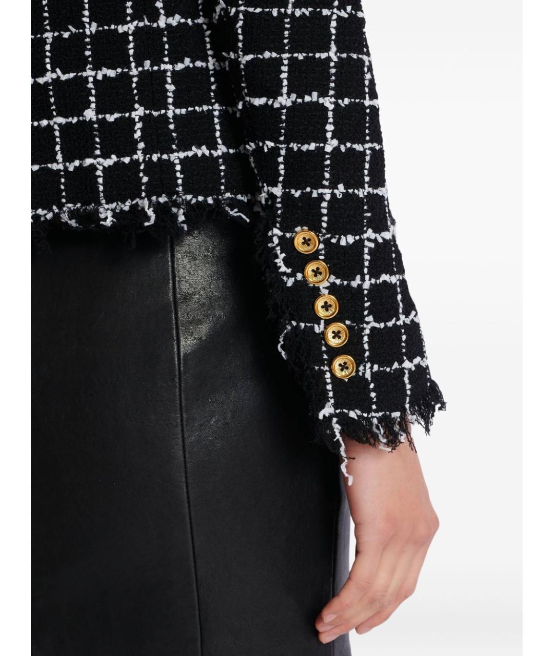 BALMAIN Черный полиамидовый жакет/пиджак, фото 2