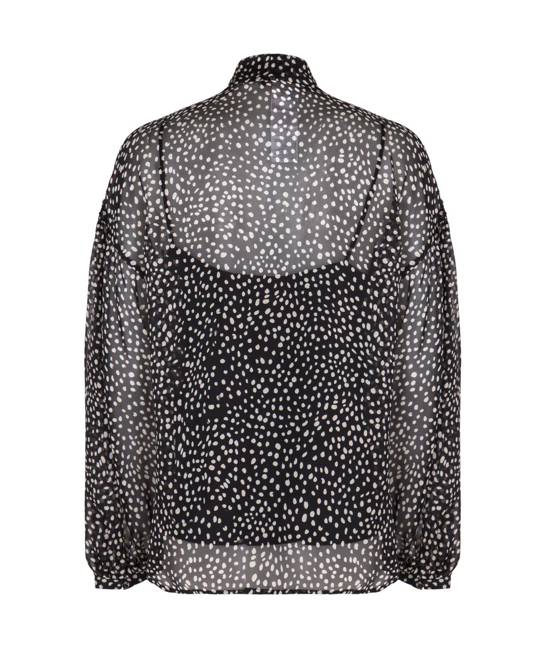 MAX MARA STUDIO Черная шелковая блузы, фото 2