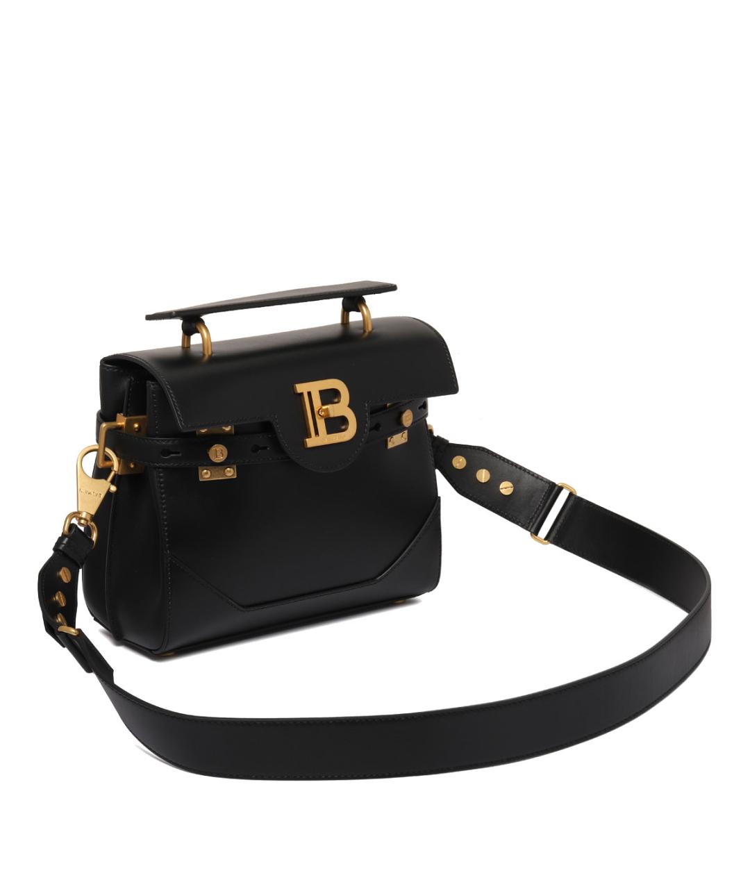 BALMAIN Черная кожаная сумка через плечо, фото 3