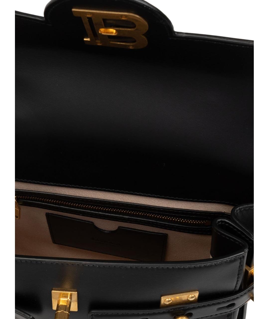 BALMAIN Черная кожаная сумка через плечо, фото 5