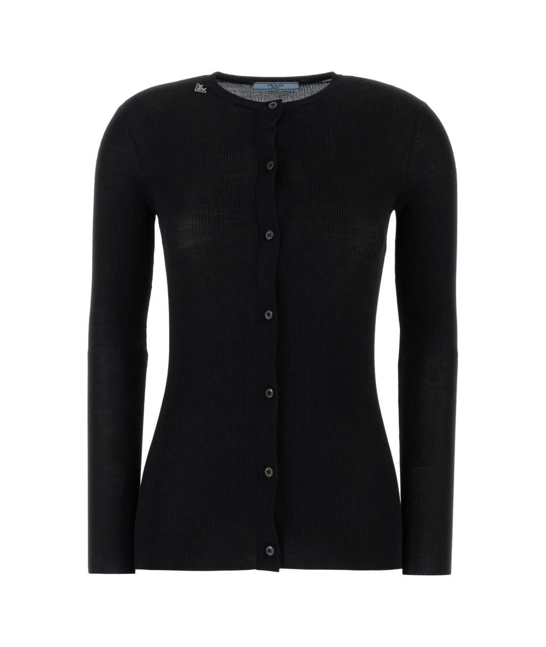 PRADA Черный шерстяной кардиган, фото 3