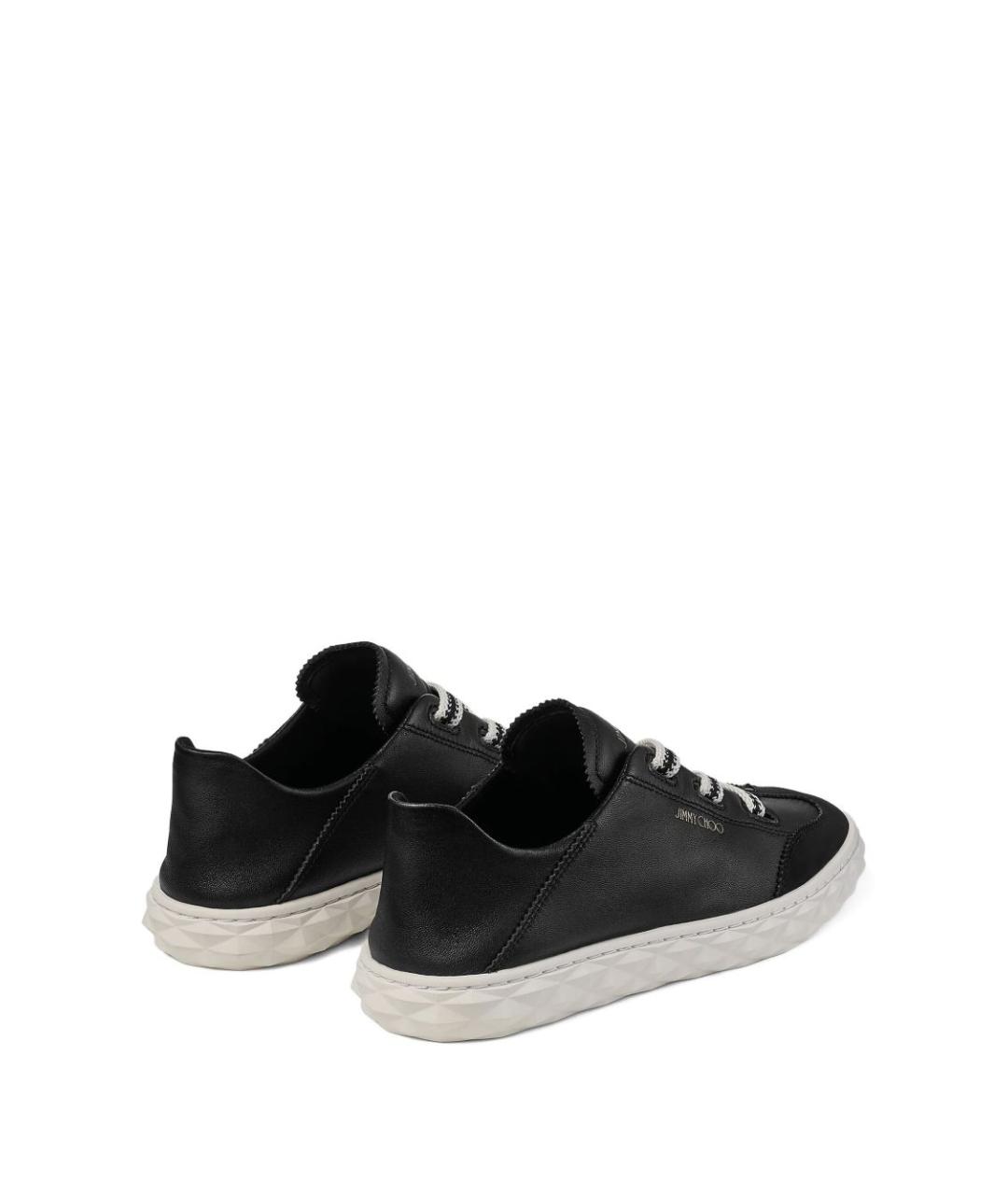 JIMMY CHOO Черные кожаные кеды, фото 2