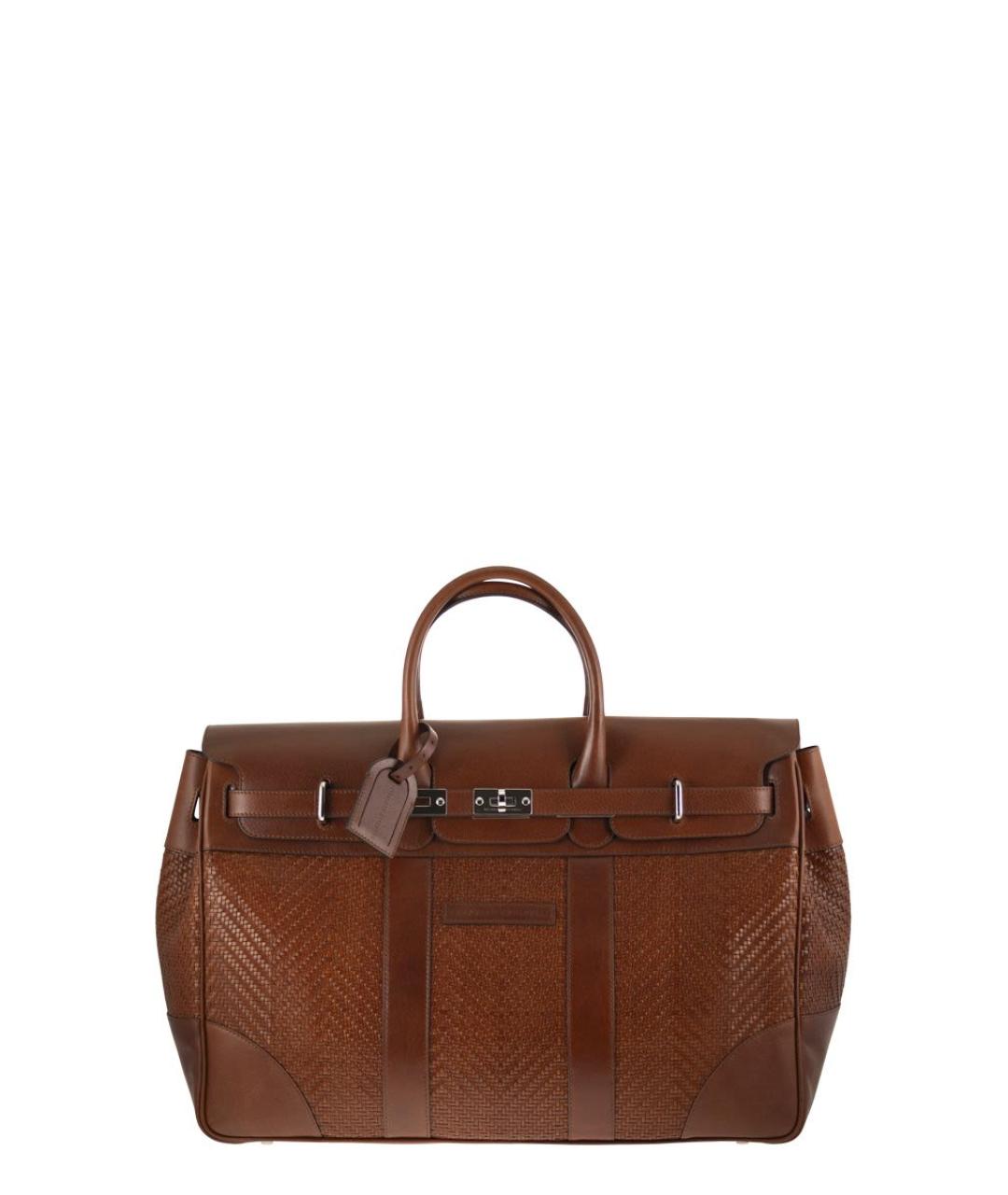 BRUNELLO CUCINELLI Коричневая кожаная сумка тоут, фото 1