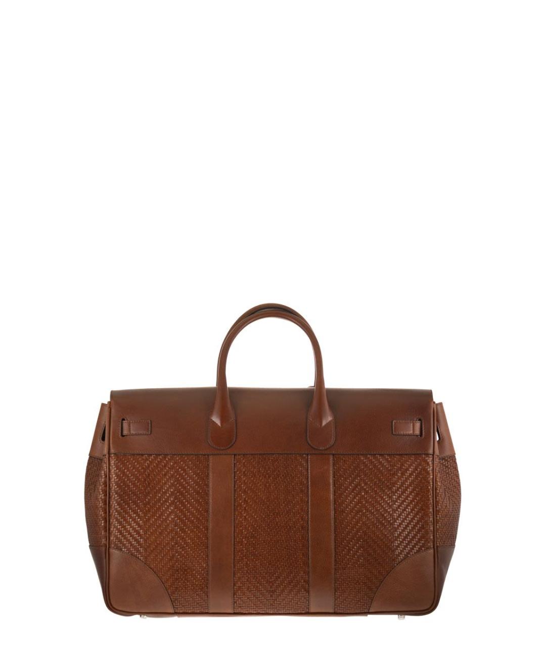 BRUNELLO CUCINELLI Коричневая кожаная сумка тоут, фото 2