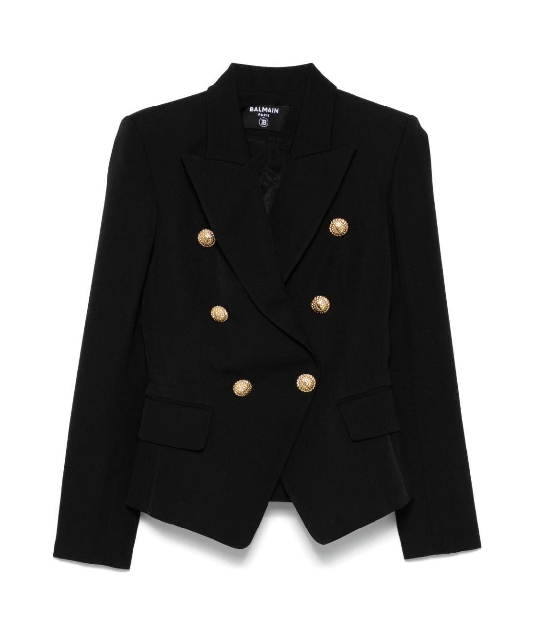 BALMAIN Черный шерстяной жакет/пиджак, фото 1