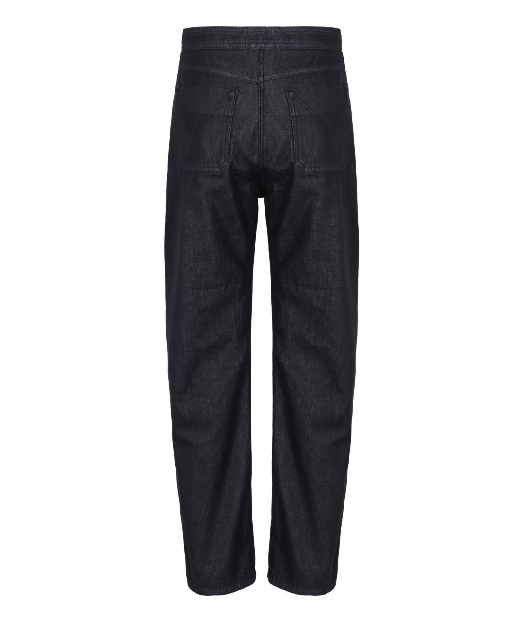 MAX MARA Синие хлопковые прямые брюки, фото 2