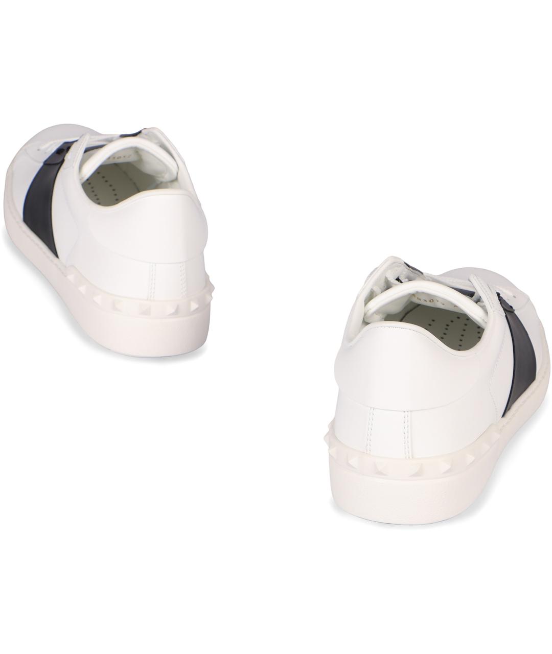 VALENTINO Белые кожаные низкие кроссовки / кеды, фото 4