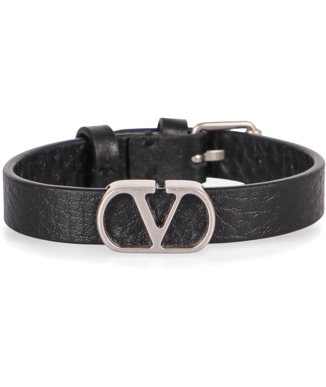 VALENTINO Черный кожаный ремень, фото 2