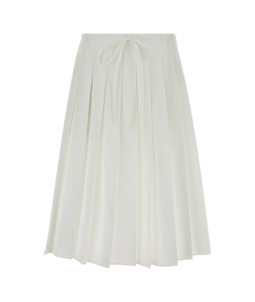 PRADA Белая юбка миди, фото 1