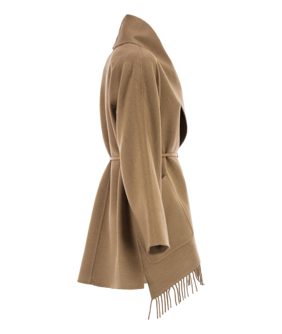 MAX MARA Бежевое шерстяное пальто, фото 3