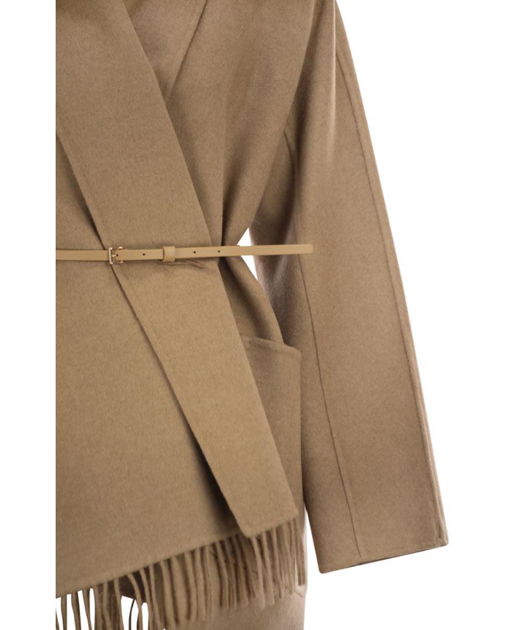 MAX MARA Бежевое шерстяное пальто, фото 4