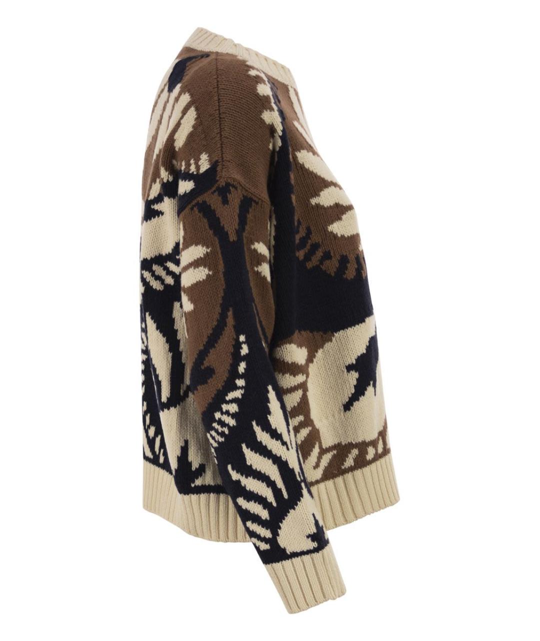 WEEKEND MAX MARA Коричневый хлопковый джемпер / свитер, фото 3