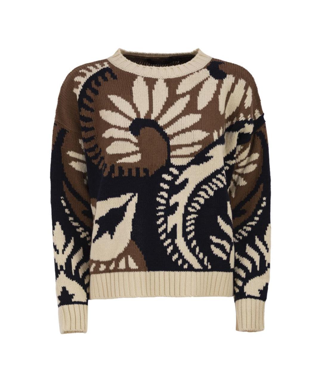 WEEKEND MAX MARA Коричневый хлопковый джемпер / свитер, фото 1