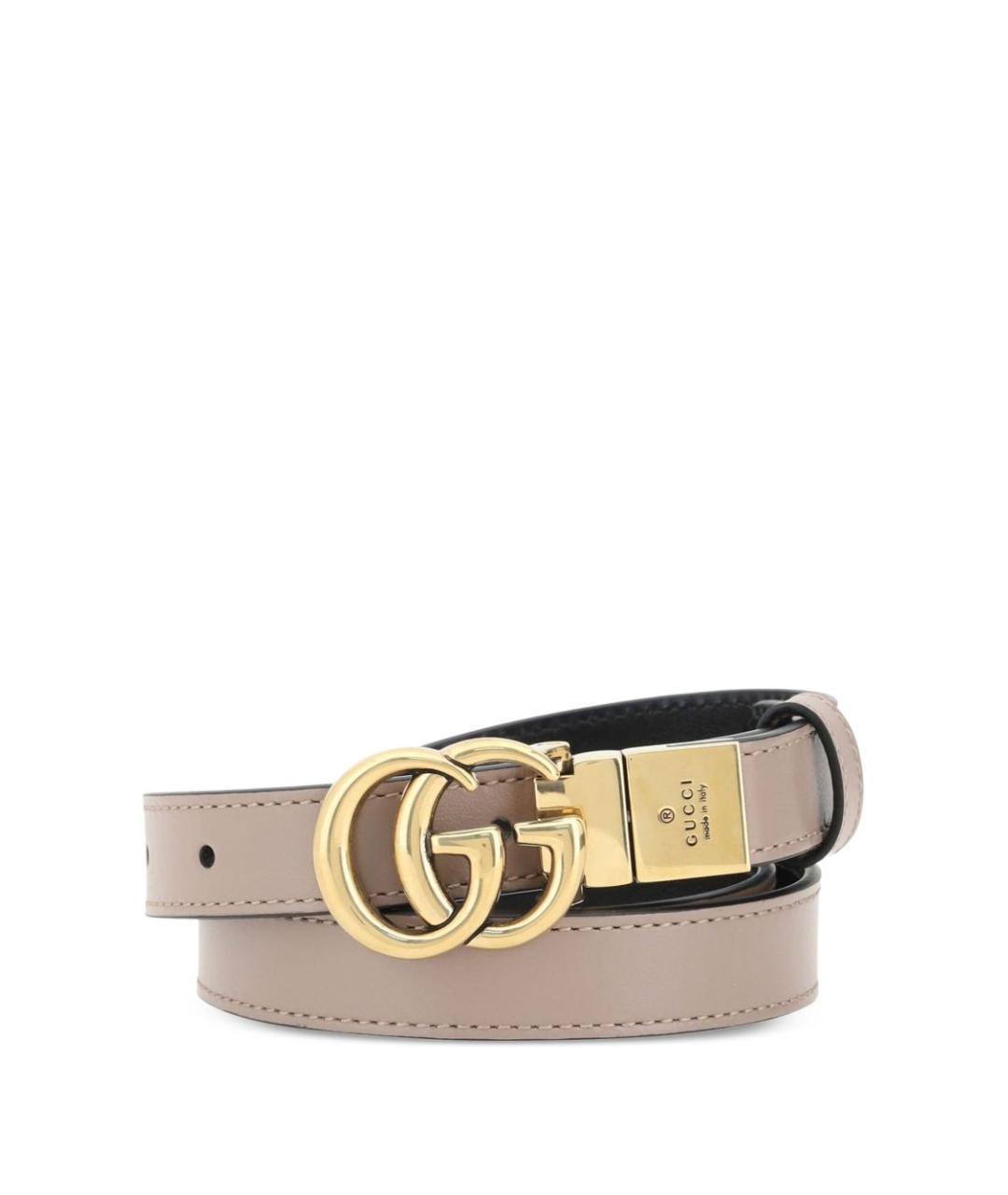 GUCCI Бежевый кожаный ремень, фото 4