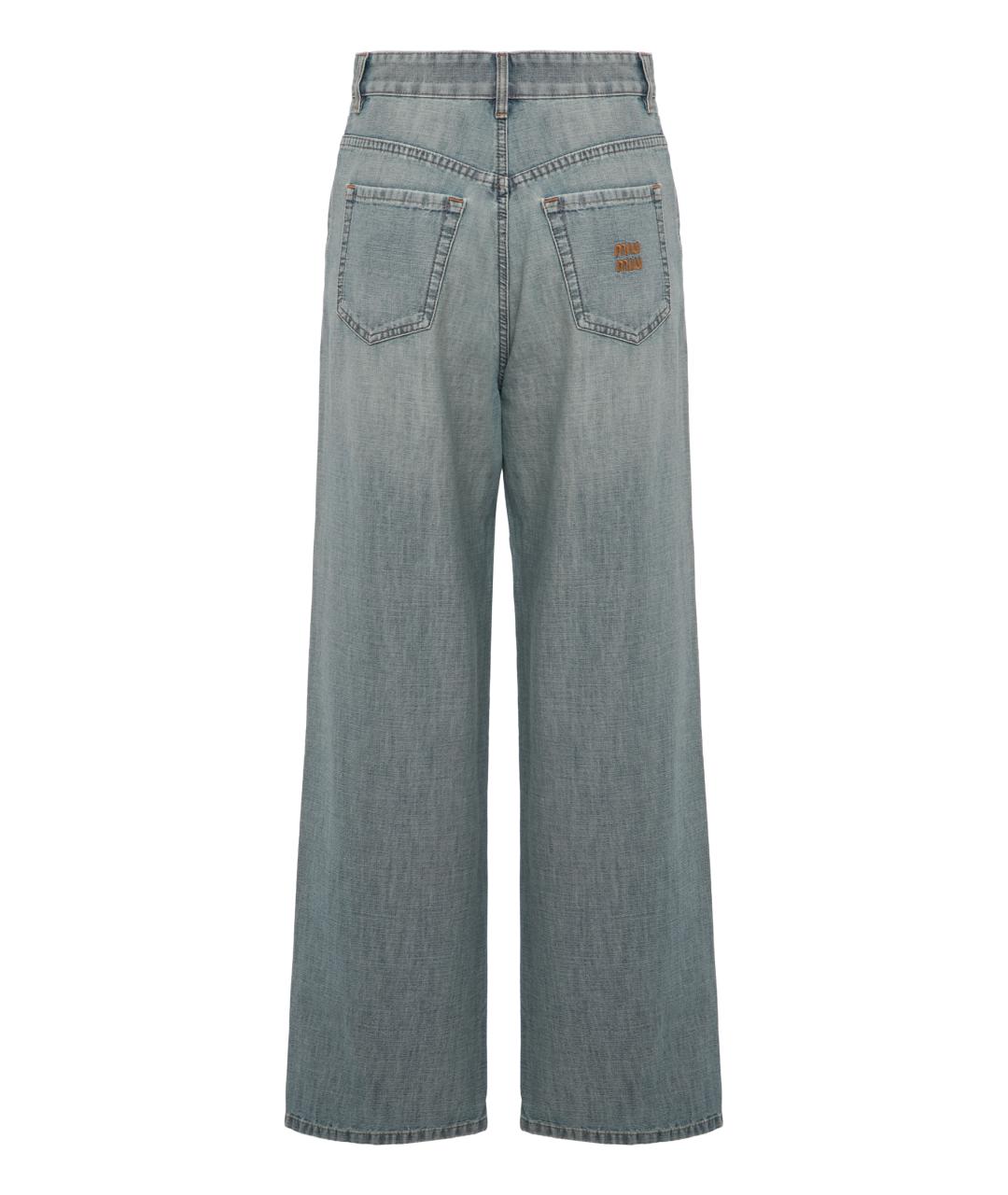 MIU MIU Мульти хлопковые прямые джинсы, фото 2