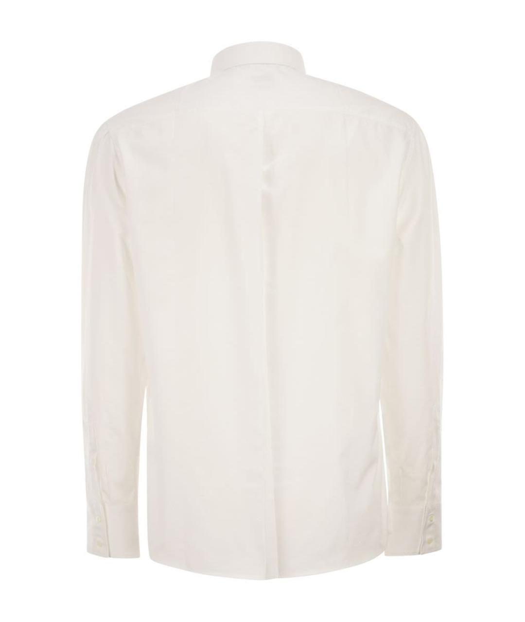 BRUNELLO CUCINELLI Белая хлопковая кэжуал рубашка, фото 2