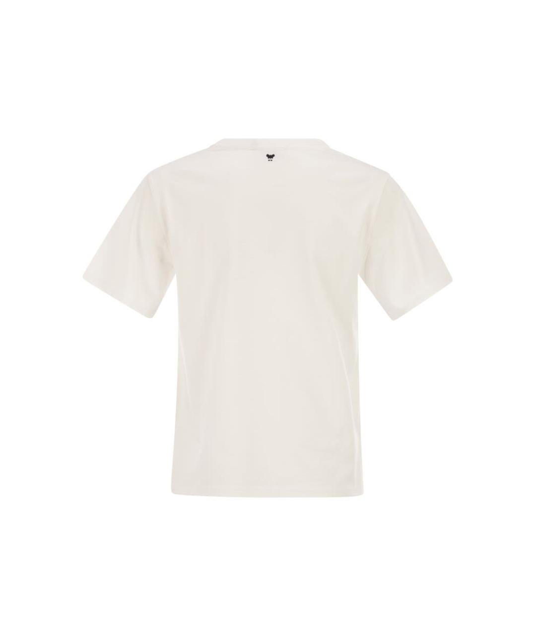 WEEKEND MAX MARA Белая хлопковая футболка, фото 2