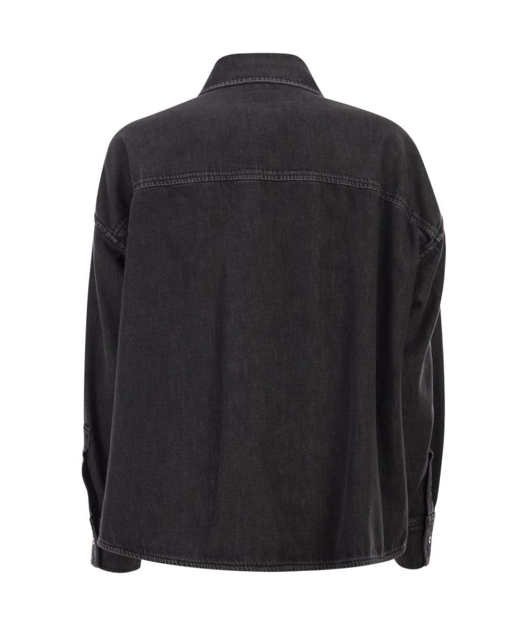 WEEKEND MAX MARA Черная хлопковая рубашка, фото 2