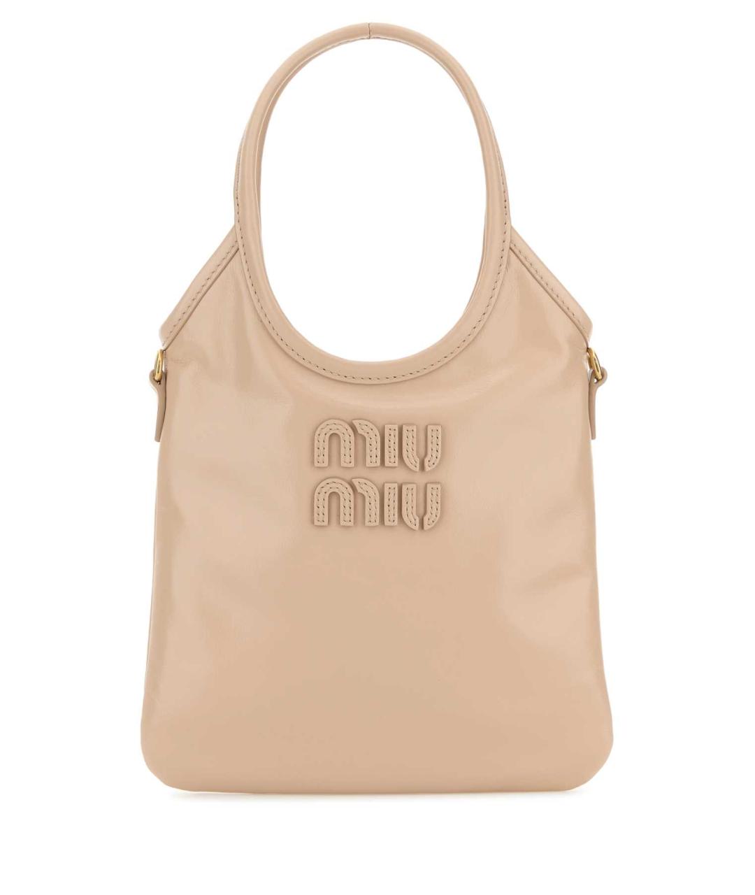 MIU MIU Розовая кожаная сумка с короткими ручками, фото 1