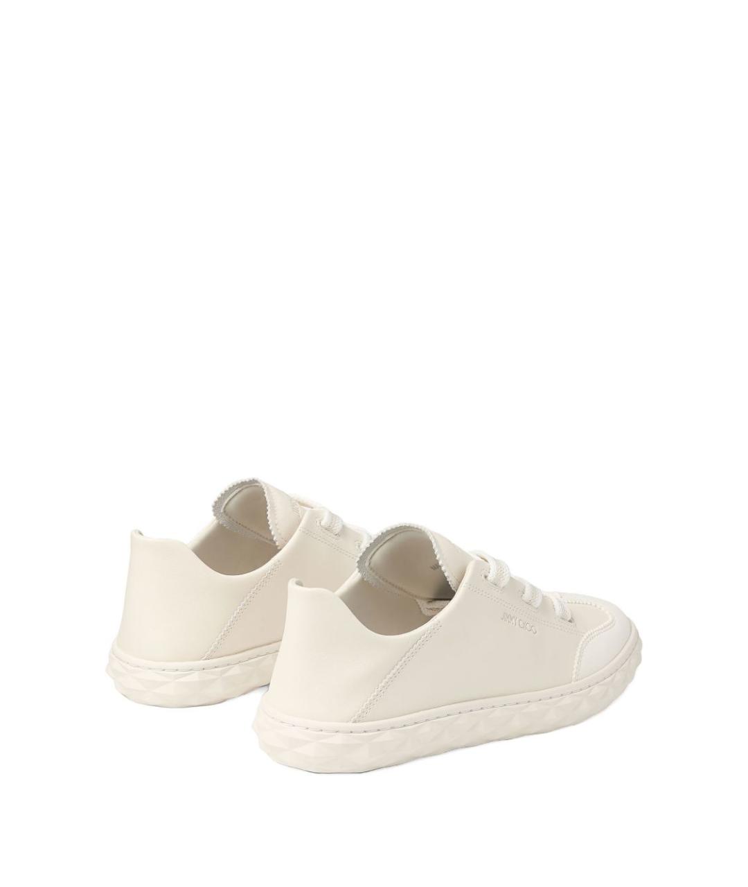 JIMMY CHOO Белые кожаные кеды, фото 3